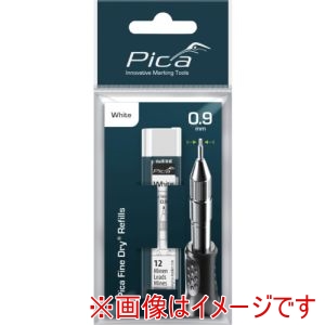ピカマーカー Pica Marker ピカマーカー 7032SB 建築用シャープペンシル Fine Dry 用丸芯0.9mm 12本入り 白 ブリスターパック