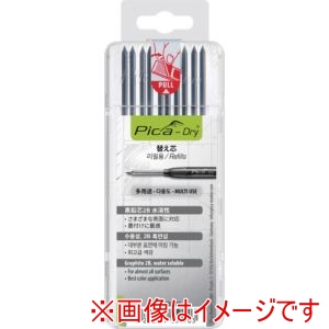 ピカマーカー Pica Marker ピカマーカー 4030SB03 建築用シャープペンシル Dry 用替芯 10本入り 黒2B ブリスターパック