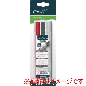 ピカマーカー Pica Marker ピカマーカー 6045SB03 建築用シャープペンシル BIG Dry 用替芯 12本入り 赤黒白 各4本