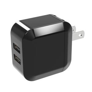 グリーンハウス GreenHouse グリーンハウス GH-ACU2H-BK AC-USB アダプタ 2ポート 2.4Ah スマートIC ブラック