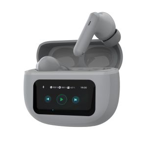 グリーンハウス Greenhouse グリーンハウス GH-TWEF-GY 液晶付きTWS AAC対応 ANC・外音取込搭載