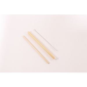 関川鋼販 SEKIKAWA 関川鋼販 アルミストローケース&ストローセット マットゴールド 20本入 φ10x204