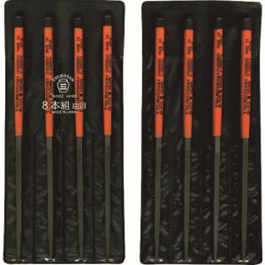 ツボサン TSUBOSAN ツボサン KA008-04 組ヤスリ 8本組 角 油目