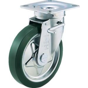 トラスコ TRUSCO トラスコ TUJB-100 プレス製ウレタンキャスター 自在ダブルストッパー付 Φ100 1個 TRUSCO