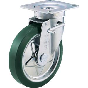 トラスコ TRUSCO トラスコ TUJB-130 プレス製ウレタンキャスター 自在ダブルストッパー付 Φ130 1個 TRUSCO