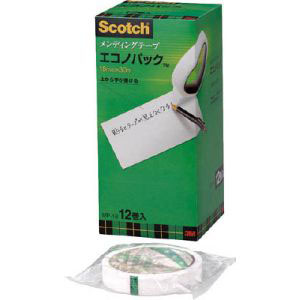 スリーエム 3M スリーエム 3M MP-18 メンディングテープエコノパック 18mm×30m 12巻入 巻芯径76mm