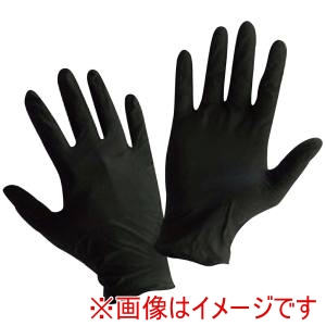 水野産業 水野産業 ニトリル手袋 ブラック N460 パウダーフリー 100枚入 S