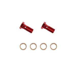 スウェッジライン SwageLine スウェッジライン GRP304-2 BANJOボルト(2ケ) RED シングル 10mm-1.00