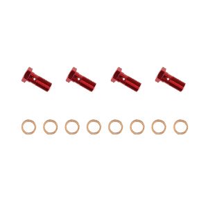 スウェッジライン SwageLine スウェッジライン GRP304-4 BANJOボルト(4ケ) RED シングル 10mm-1.00