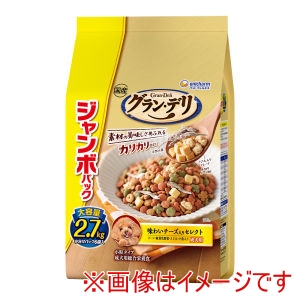 ユニチャーム Unicharm ユニチャーム グランデリ カリカリ仕立て 味わいチーズ入りセレクト 成犬用 ジャンボパック 2.7kg