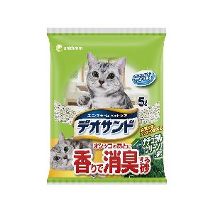 ユニチャーム Unicharm ユニチャーム デオサンド オシッコのあとに香りで消臭する砂 ナチュラルグリーン 5L 猫砂