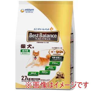ユニチャーム unicham ユニチャーム ベストバランス カリカリ仕立て 柴犬用 2.7kg