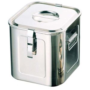 三宝産業 YUKIWA UK 18-8 パッキンフック付 角 キッチンポット 手付 36cm ユキワ 三宝産業 YUKIWA