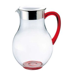 三宝産業 YUKIWA ユキワ UK ウォーターピッチャー 蓋付 2.2L レッド 03031090 三宝産業