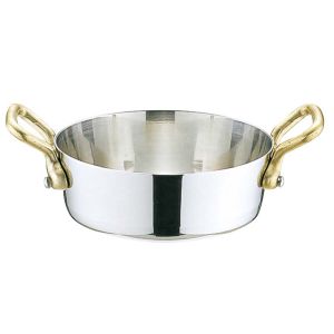 三宝産業 YUKIWA UK 18-8 プチパン 両手 テーパー 浅型鍋 蓋無 10cm ユキワ 三宝産業 YUKIWA