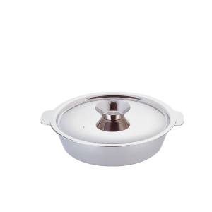三宝産業 YUKIWA UK 18-0 ちり鍋 2仕切 蓋付 29cm IH対応 ユキワ 三宝産業 YUKIWA