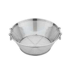 三宝産業 YUKIWA UK 18-8 パンチング 揚げザル 平底 60cm 角穴 ユキワ 三宝産業 YUKIWA