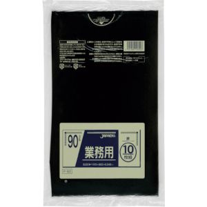 ジャパックス ジャパックス 業務用ポリ袋 90L 黒 10枚 0.045 P-92