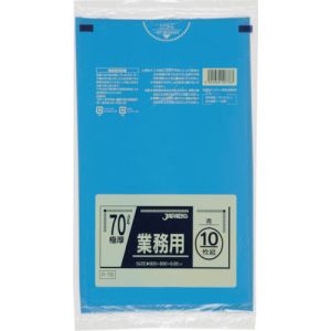 ジャパックス ジャパックス 業務用ポリ袋 70L 青 10枚 0.050 P-76