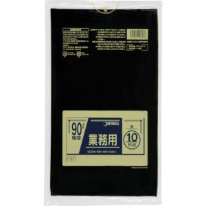 ジャパックス ジャパックス 業務用ポリ袋 90L 黒 10枚 0.050 P-97