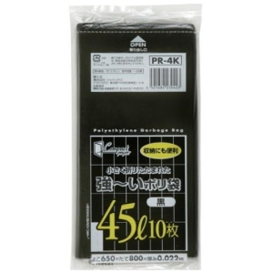 ジャパックス JAPACK’S ジャパックス コンパクトプロジェクト 45L 黒 10枚入 PR-4K