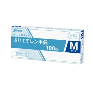 ジャパックス ジャパックス PLB-02 BOX入りエンボスポリエチレン手袋LD M 100枚