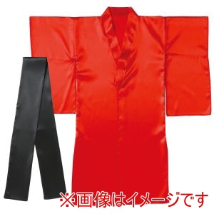 アーテック ArTec アーテック ソフトサテン 着物 おくみ付き 赤 帯黒 19184