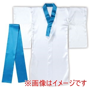 アーテック ArTec アーテック ソフトサテン 着物 おくみ付き 白 襟・帯青 19187