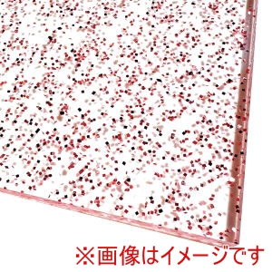スターレジン スターレジン ラメ アクリル板 ピーチピンク 600×370×3mm 46926