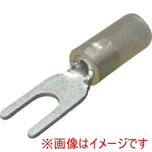 ニチフ ニチフ TGV 1.25Y-3.5-CLR 絶縁被覆付圧着端子 Y形 先開形 絶縁筒部ストレートタイプ 100PCS