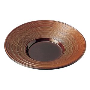 福井クラフト 福井クラフト メラミン 黄溜 茶托 新千筋 4寸 6-1448-3