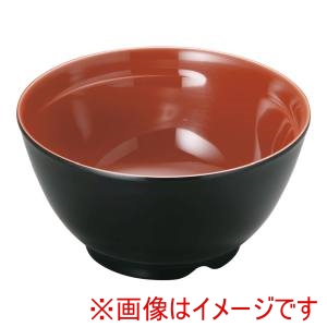 関東プラスチック 関東プラスチック ニューメラミン汁椀 外黒内朱 M-354 身