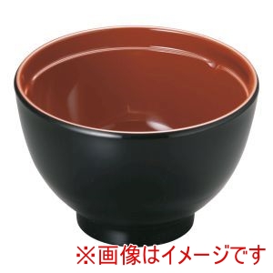関東プラスチック工業 関東プラスチック工業 ニューメラミン 小吸椀 外黒内朱 M-2083 身