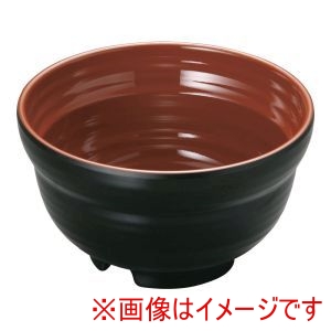 関東プラスチック工業 関東プラスチック工業 ニューメラミン 汁椀 外黒内朱 M-815 身