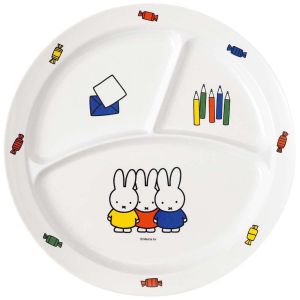関東プラスチック工業 関東プラスチック工業 メラミン 子供用 食器 ミッフィーとおともだち 丸ランチ皿 CM-65FT