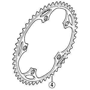 シマノ SHIMANO シマノ SHIMANO DURA-ACE TRACK チェーンリング 46T (1/2’×3/32’) Y16S46000 FC-7710