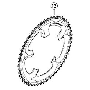 シマノ SHIMANO シマノ SHIMANO Y1KY98180 FC-7900 ダブル 10S チェーンリング 55T Aタイプ