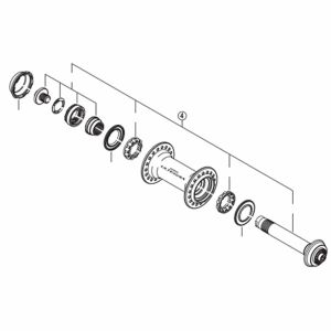 シマノ SHIMANO シマノ Y28M98010 HB-6800 ハブ軸組 SHIMANO