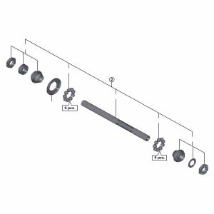 シマノ SHIMANO シマノ Y31H98020 FH-M4050 ハブ軸組 146mm SHIMANO
