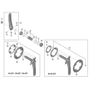 シマノ SHIMANO シマノ SHIMANO Y1WC98040 FC-M6000 左クランクユニット 175mm