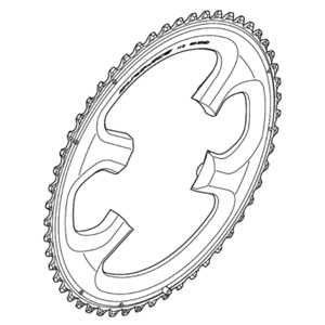 シマノ SHIMANO シマノ SHIMANO Y1N298080 チェーンリング 50T-MA 50-34T FC-9000用