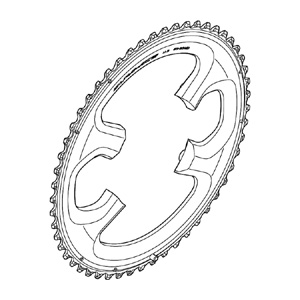 シマノ SHIMANO シマノ SHIMANO Y1N298090 チェーンリング 53T-MD 53-39T FC-9000用