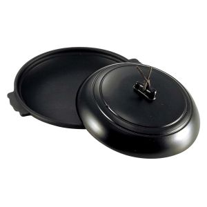 マイン MIN マイン アル ミ丸陶板 黒 M10-598