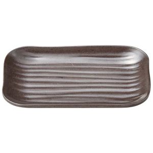 マイン MIN マイン メラミンウェア 茶 角皿 大 M11-572