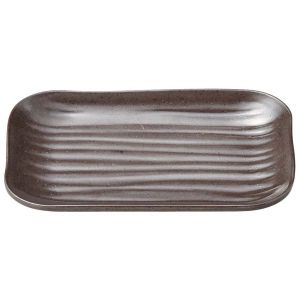 マイン MIN マイン メラミンウェア 茶 角皿 小 M11-573