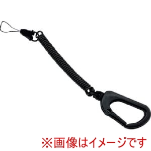 エアージェイ air-J エアージェイ ASS-16BK カラビナ スマホスパイラルストラップ BK