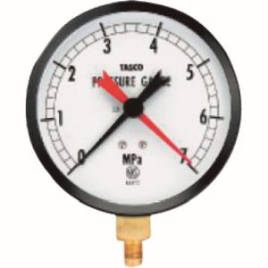 イチネンタスコ TASCO イチネンタスコ TA148AF-370 100φ圧力計 7.0Mpa設置針式  TASCO