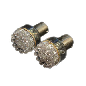 あきばお～ 5mm砲弾型LED24連 S25シングル ホワイト 2個セット