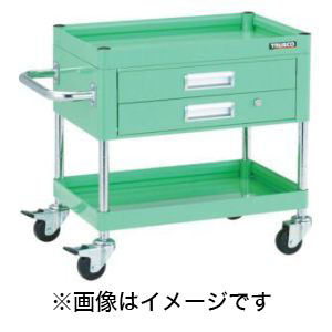 トラスコ TRUSCO トラスコ FAW-672X-W ファルコンワゴン750X500 2段引出付 ゴム車輪 W色 TRUSCO メーカー直送 代引不可