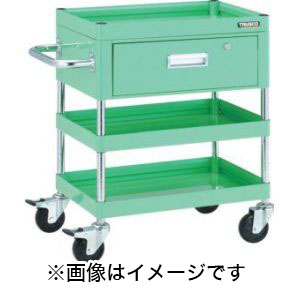 トラスコ TRUSCO トラスコ FAW-773V-W ファルコンワゴン750X500 1段引出付 ゴム車輪 W色 TRUSCO メーカー直送 代引不可